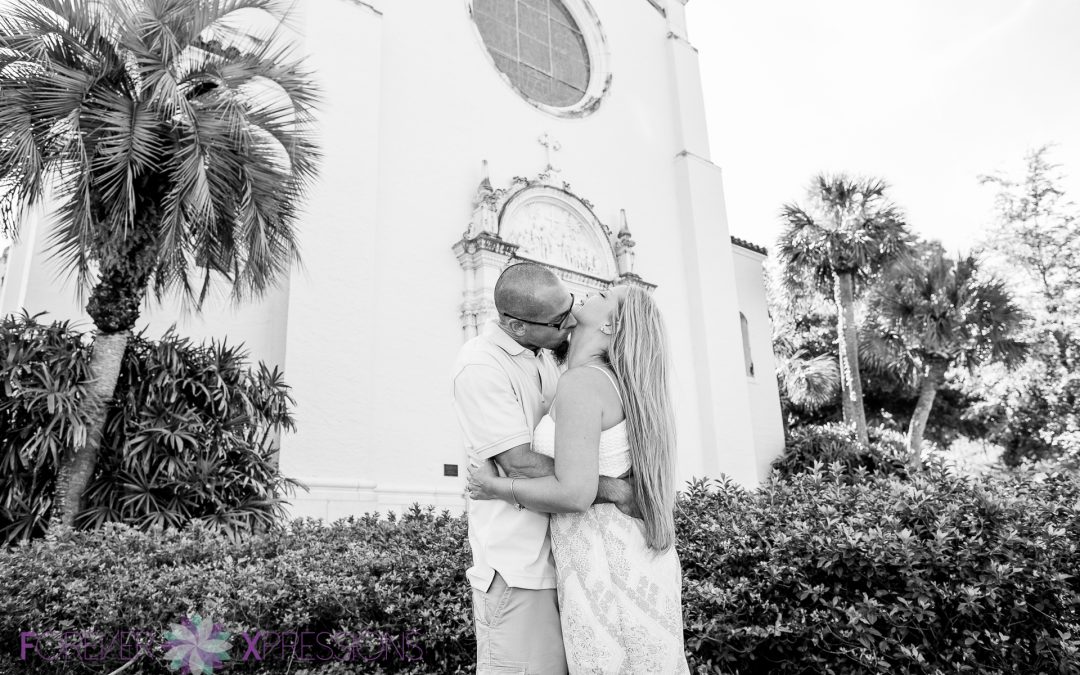 Denise & Chris’ Engagement Session in Winter Park at Rollins College 4-3-2016